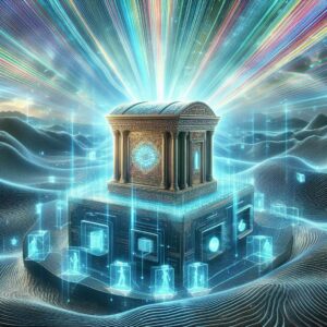 A arca da aliança emitindo ondas de energia vibracional